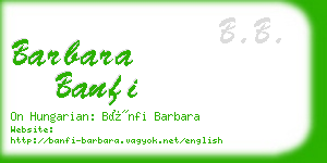 barbara banfi business card
